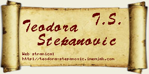 Teodora Stepanović vizit kartica